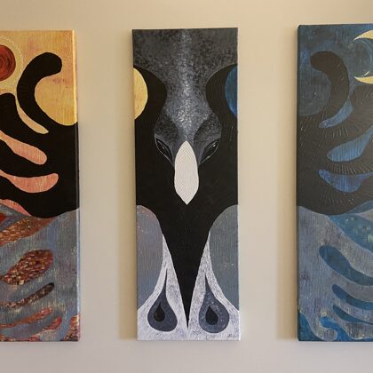 “The Balance”. Acrylic. 30*90. Tryptich 3*€150, €450