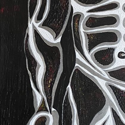 “Power of your thoughts”. Acrylic. 90*30. € 250. 