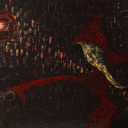 “Dancing Light.” Positive energy, action, love, family. Acrylic 80 * 60.  € 200 