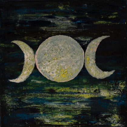 “Summer. Night. Light .” For inner peace, hope, meditation. Acrylic 20 * 20. € 90 