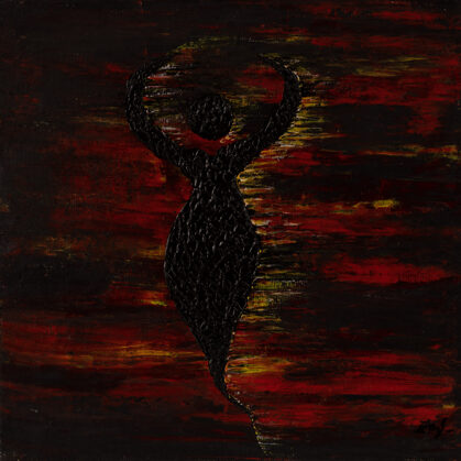 “And then she approaches." For love. Acrylic 20 * 20. € 90 