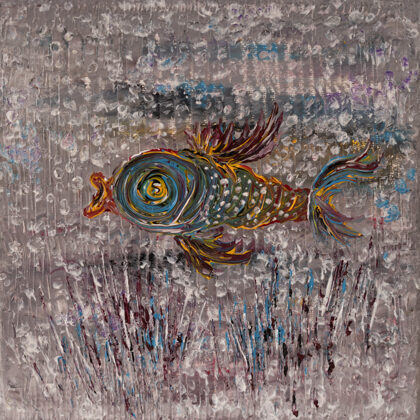 “Eastern Shades at the Bottom." To strengthen energy.Acrylic 20 * 20. Reserved