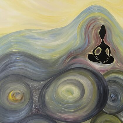 “Waves of thoughts." For meditation. Acrylic 60 * 90. € 290 