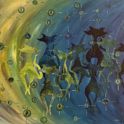 “Nine lifes." For values selection. Acrylic 60 * 90. € 290 